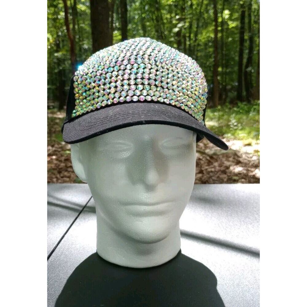 Dave And Young Black Sparkle Baseball Cap Adjustable Back